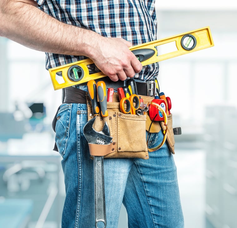 Handyman with Spirit Level